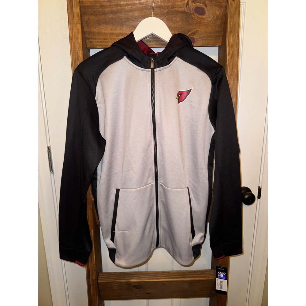 Arizona Cardinals Youth XL Full Zip Hoodie NFL Team Apparel Gray Black Red